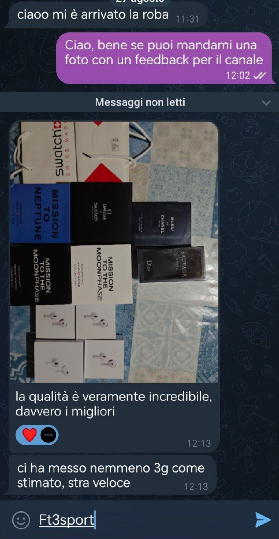 Pack Fornitore Elettronica e Profumi (Magazzino Italia 1-3gg, disponibile pagamento alla consegna)